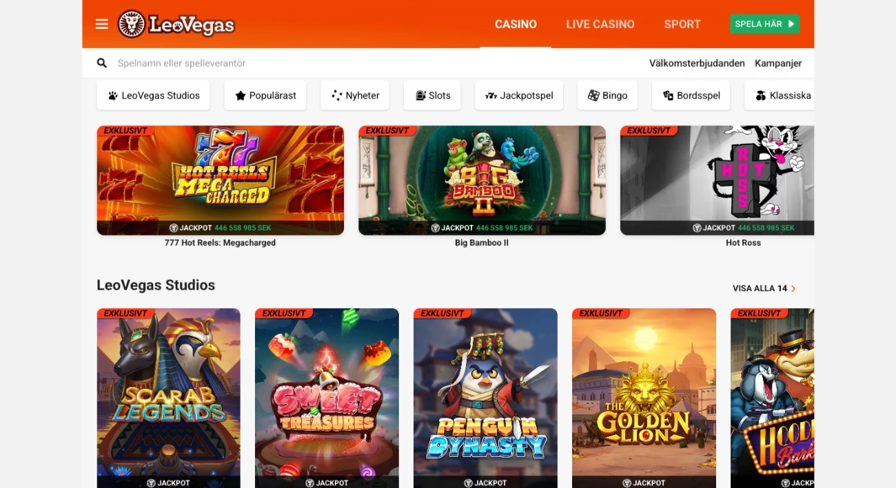 LeoVegas casino Sverige