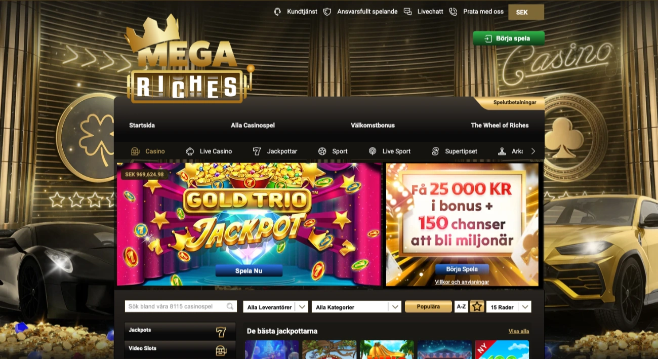 Mega Riches casino Sverige
